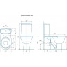 Унитаз в комплекте Рио центра (150 мм) (Рио) СИНИЙ кракелюр вып. гор. ROSA