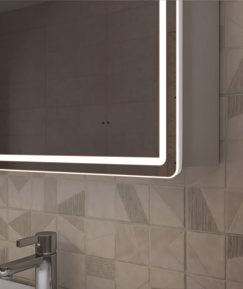80 Шкаф подвесной с зеркалом Geometry Classic 800 с LED подсветкой VIGO