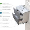 70 Тумба Geometry 700-0-2 ПОД УМЫВАЛЬНИК (Фостер) бетон VIGO