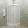 ДК "Стандарт 90*90 А" 1/4 круга, низ. подд., Лён, Белый, ДН4 (7 мест+сифон D90мм) ТРИТОН