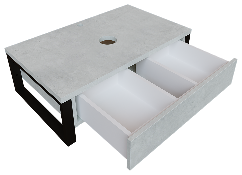 Тумба GRUNGE LOFT 80П 1в.я Бетон светлый 1MARKA