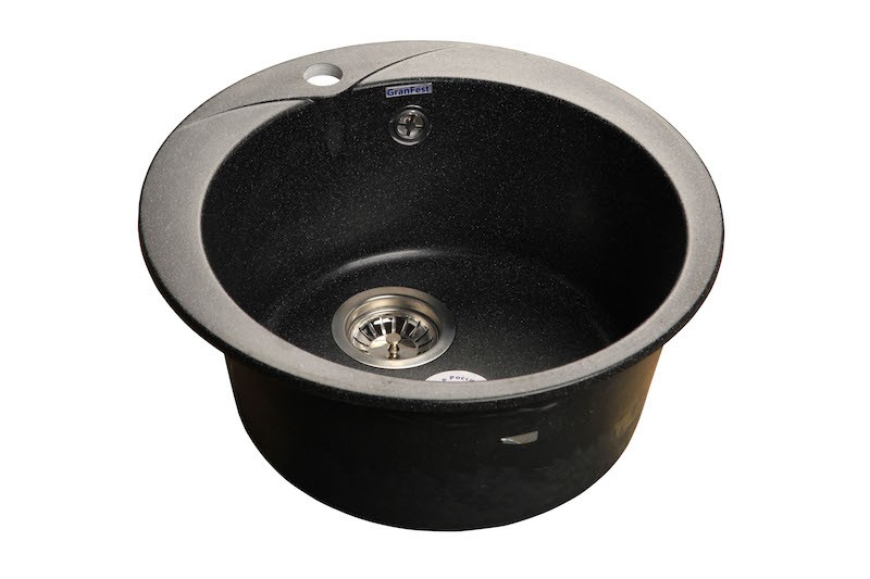 Мойка GRANFEST GF-R480  D =470 мм, круглая (черный - 308)