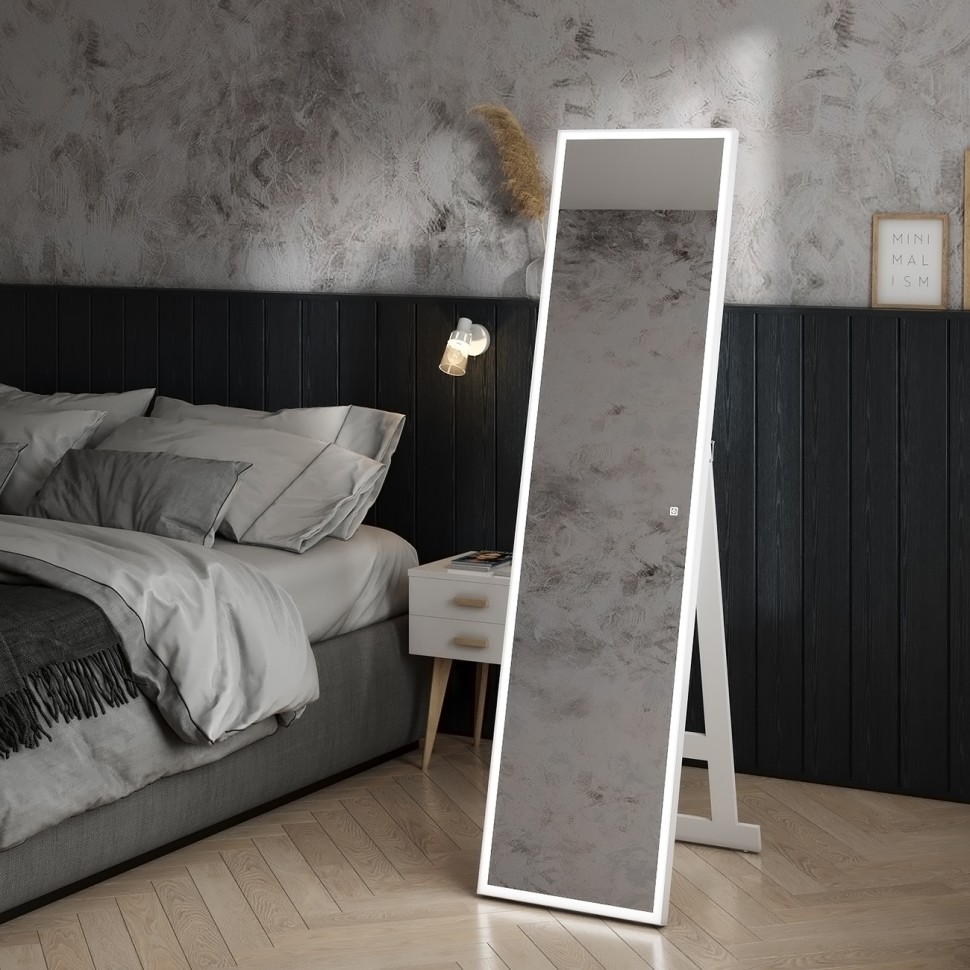 Зеркало "Tower white Led" 450х1750 напольное с бесконтактным сенсором