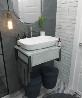 Тумба GRUNGE LOFT 60П 1в.я Бетон светлый 1MARKA
