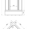 ДО Лайт 90*90 В (3 места+сифон D50) ТРИТОН