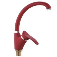 4101-13 Смеситель Кухня Frap шар d40  на гайке (красный)