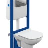 Инсталяция LINK PRO с унитазом CITY CO DPL EO slim кнопка ESTETICA пл/хр/гл 64121