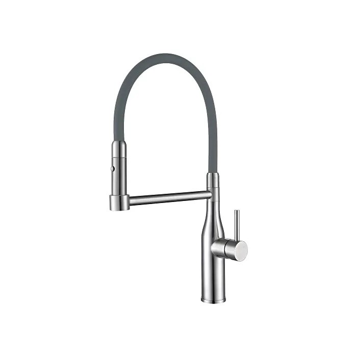 G4398-55 Cмеситель Кухня GAPPO d-35 c гибким изливом (серый сатин)