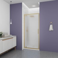 Душ. дверь Veconi OP30G Арт. OP30G-80-07-C9 Стекло мат., 5 мм (уст.770-810/1900, зол.браш)