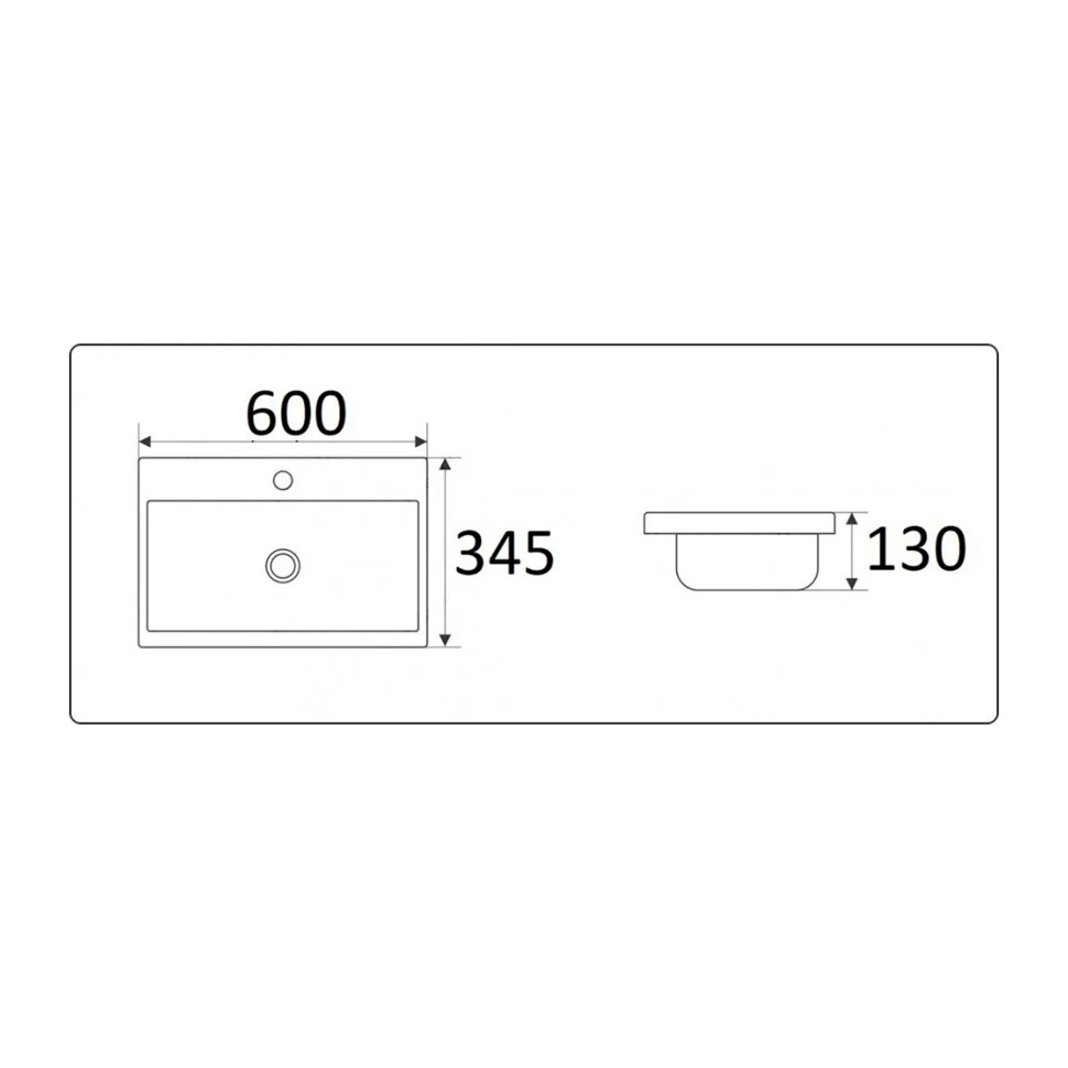 60 Умывальник Glem 9595-60 VIGO