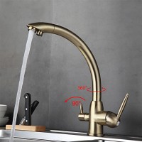 Смеситель Кухня Frap шар d-40 (бронза) под фильтр для питьевой воды 4399-4