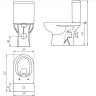 Унитаз в комплекте MONOLITH Clean On 011 3/5 DPL EO slim S-KO-MON011-3/5-COn-S-DL