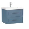 60 Тумба подвесная CLASSIC голубая матовая под умывальник COMO 60 69088