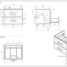 60 Тумба подвесная CLASSIC голубая матовая под умывальник COMO 60 69088