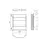 Полотенцесушитель RAVENNA  500/600  водяной 6 пер. (1"-1/2"  Полированный)  AZARIO