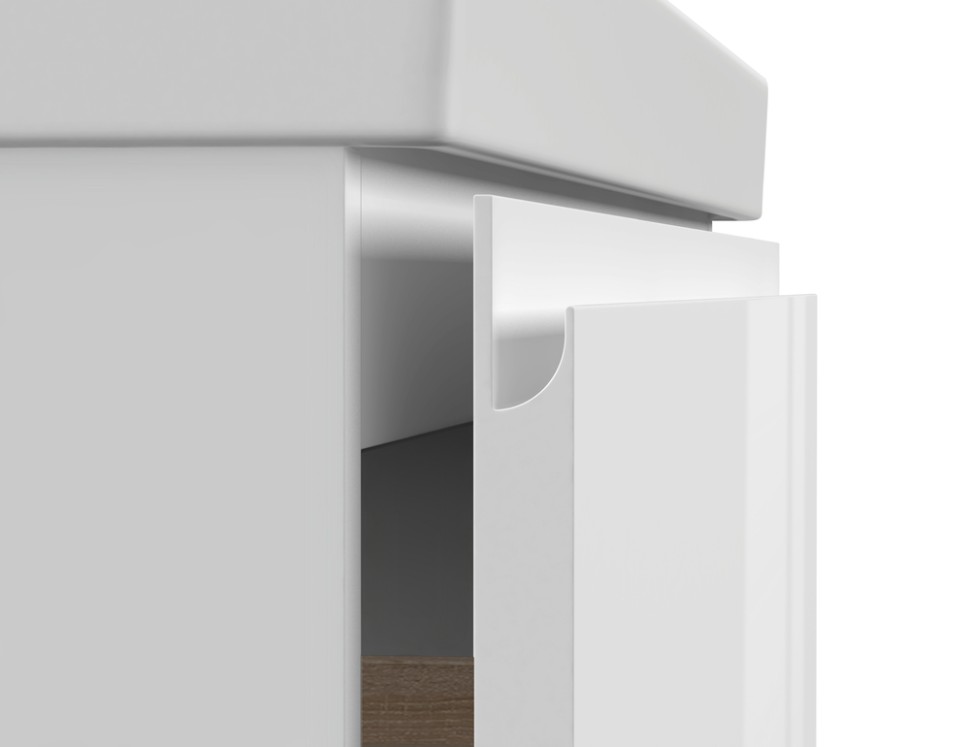 80 Тумба подвесная MODUO БЕЛАЯ под умывальник MODUO SLIM 80 узкий 64126