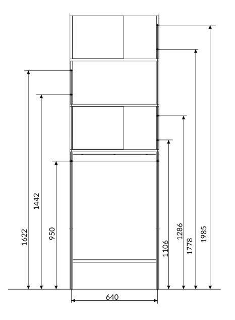 Шкаф Grunge Loft 200*66 Дуб вотан 1MARKA