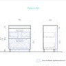 70 Тумба Plaza 700-0-2 с умывальником (Фостер 70) VIGO