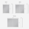100 Шкаф подвесной с зеркалом Geometry Classic 1000 с LED подсветкой VIGO