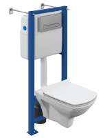 Инсталяция VECTOR с унитазом CARINA XL CO DPL EO slim кнопка BLICK пластик хром матовый 64440