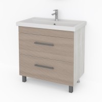 60 Тумба с нишей Вельвет ГРЭВИ (под умывальник Фостер) 600х850х450 КАКСА-А