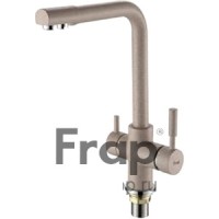 4352-23 Смеситель Кухня Frap d-40 на гайке (бежевый) под фильтр для питьевой воды