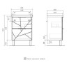 60 Тумба Твинг / Twing 2 Ящ. белый (Под умывальник ФОСТЕР 60) VOLNA