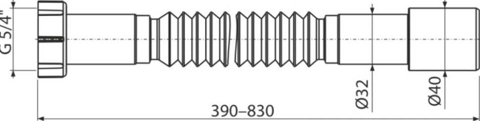 A750 Гибкое соединение 5/4" × 32/40 пластмасса (ЗАМЕНЯЕТ  А75 и А705)