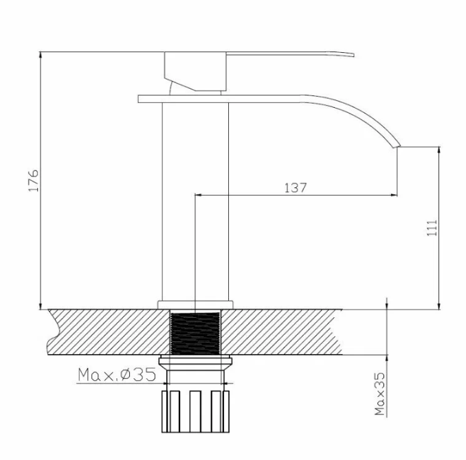 Смеситель для умывальника HB12815